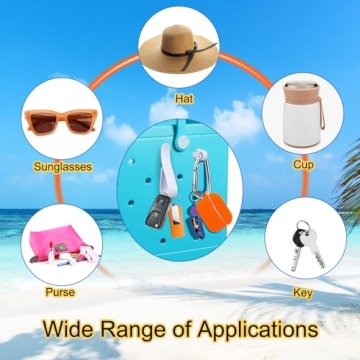 Mity rain 4Pcs Hooks Set Accessories for Bogg Bag, Key Holder for Bogg Bags Original X Large, Insert Charm Carabiner Keychain Compatible with Bogg Bag Beach Tote Bag