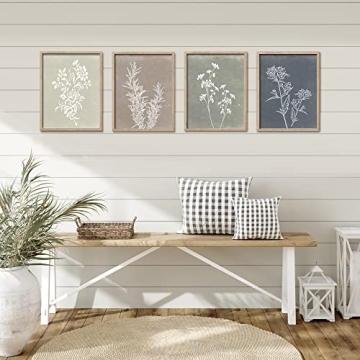 Framed Boho Wall Art Set - Rustic Botanical Home Decor