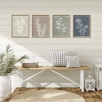 Framed Boho Wall Art Set - Rustic Botanical Home Decor