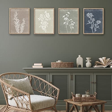 Framed Boho Wall Art Set - Rustic Botanical Home Decor