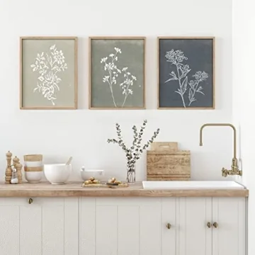 Framed Boho Wall Art Set - Rustic Botanical Home Decor