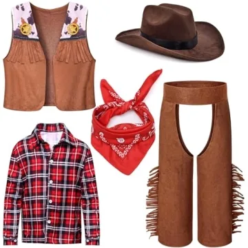 Latocos Kids Cowboy Costume Set for Boys Ages 3-10