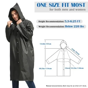 Opret Waterproof Rain Poncho for Outdoor Activities