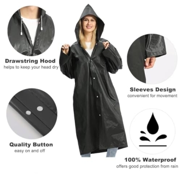 Opret Waterproof Rain Poncho for Outdoor Activities
