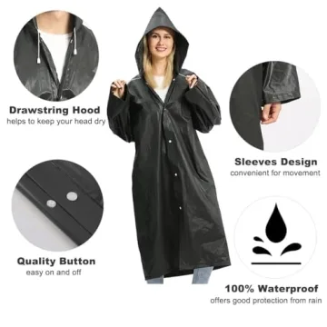 Opret Waterproof Rain Poncho for Outdoor Activities