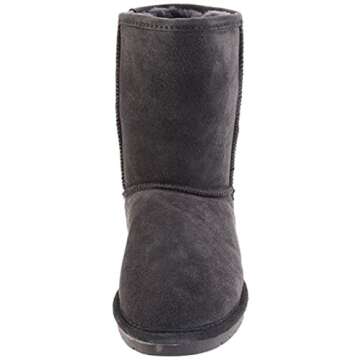 BEARPAW Women's Emma Short Snow Boot (11 B(M) US, Charcoal II)