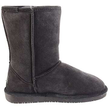 BEARPAW Women's Emma Short Snow Boot (11 B(M) US, Charcoal II)