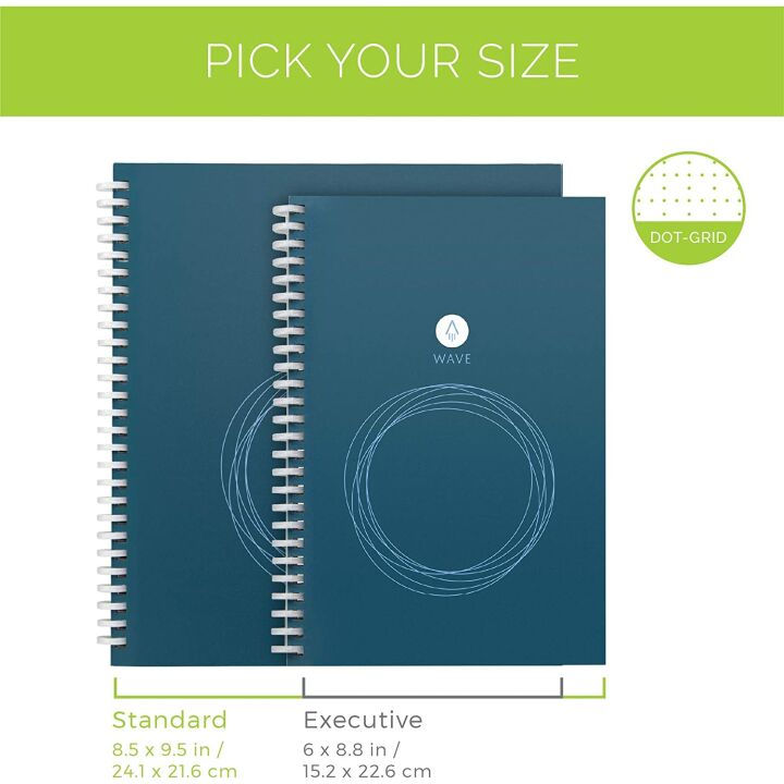 Rocketbook Wave Eco-Friendly Notebook - Blue