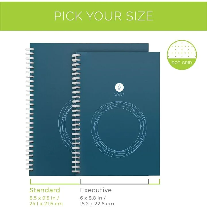 Rocketbook Wave Eco-Friendly Notebook - Blue