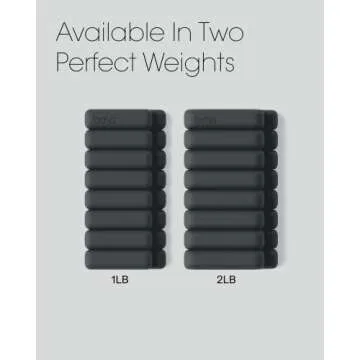 Bala Bangles - Set of 2 (1lb Each) | Adjustable Wearable Wrist & Ankle Weights | Yoga, Dance, Barre, Pilates, Cardio, Aerobics, Walking | Shine