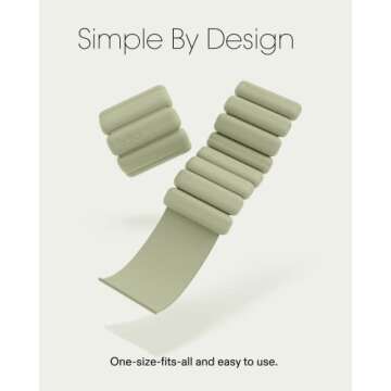 Bala Bangles - Set of 2 (1lb Each) | Adjustable Wearable Wrist & Ankle Weights | Yoga, Dance, Barre, Pilates, Cardio, Aerobics, Walking | Shine