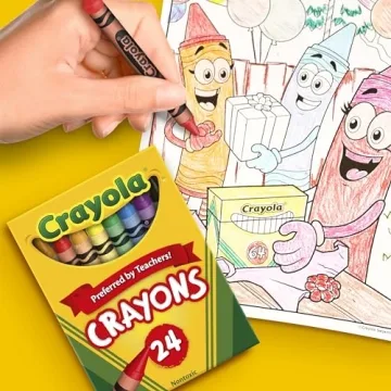 Classic Color Pack Crayons 24 Assorted Colors for Kids
