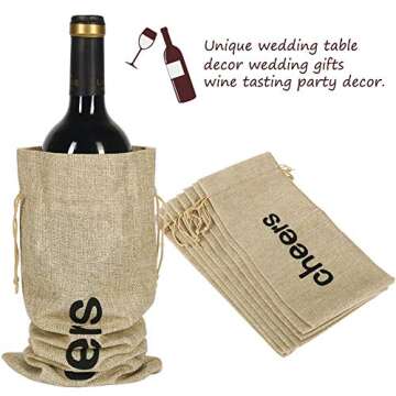 Shintop Jute Wine Bags Set of 12 Eco-Friendly Gift Bags