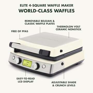 GreenPan Elite Waffle Iron - Healthy Ceramic Nonstick