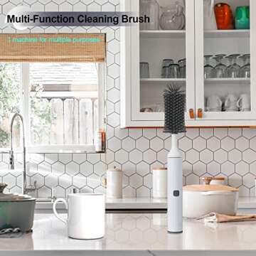 winforhour Electric Cleaning Brush with Electric Bottle Cleaner Set and Straw Brush,Suitable for Kit...
