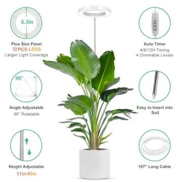 LORDEM Full Spectrum LED Grow Light for Indoor Plants