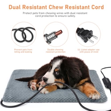 Adjustable Waterproof Pet Heating Pad with Timer - INVENHO