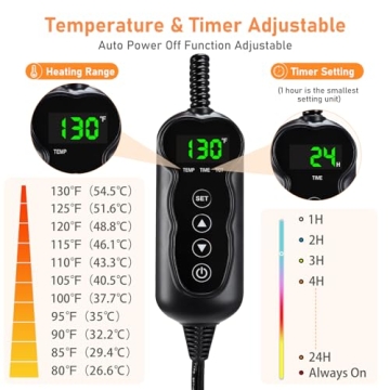 Adjustable Waterproof Pet Heating Pad with Timer - INVENHO