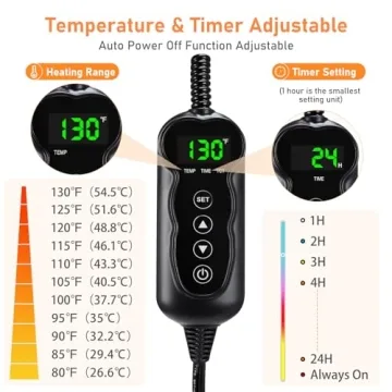 Adjustable Waterproof Pet Heating Pad with Timer - INVENHO