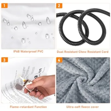 Adjustable Waterproof Pet Heating Pad with Timer - INVENHO