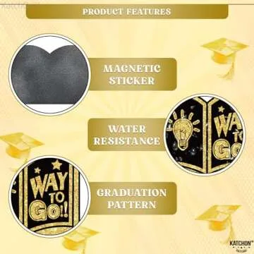 KatchOn Graduation Car Magnets - 51 Piece Pack for Class of 2025