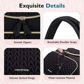 mommore Diaper Bag Small Diaper Backpack Stylish Baby Backpacks Travel Mini Maternity Bags with Insulated Pockets, Changing Pad, Stroller Straps