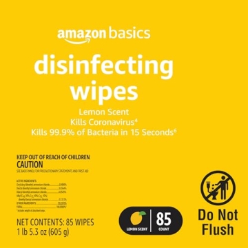 Amazon Basics Disinfecting Wipes 340 Count - Cleans and Sanitizes