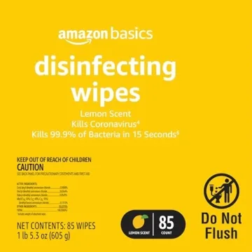 Amazon Basics Disinfecting Wipes 340 Count - Cleans and Sanitizes