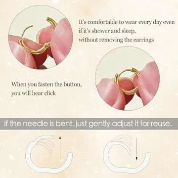 Poxtex Gold Hoop Earrings Set for Women Men Hypoallergenic 14K Gold Plated Stack Cartilage Small Huggie Earrings Sets for Multiple Piercing Lightweight Mini Thin Cute Dainty Trendy Clip On Jewelry Gifts