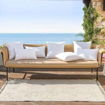 MIULEE Water-Resistant Outdoor Pillow Insert 12x20