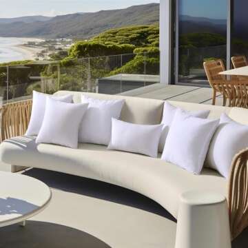 MIULEE Water-Resistant Outdoor Pillow Insert 12x20