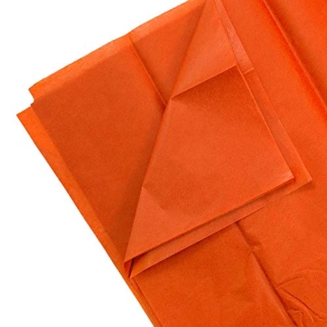 JAM PAPER Orange Tissue Paper - 10 Sheets for Gifts