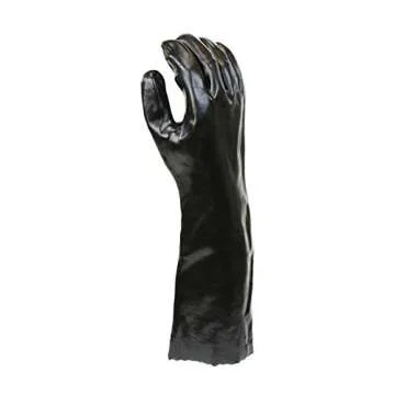 West Chester 12018 Chemical Resistant PVC Coated Work Gloves - Large Safety Gear with 18 in. Gauntle...
