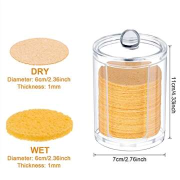 50 Pcs Compressed Facial Sponges - Natural Cosmetic Spa Sponges for Daily Cleansing