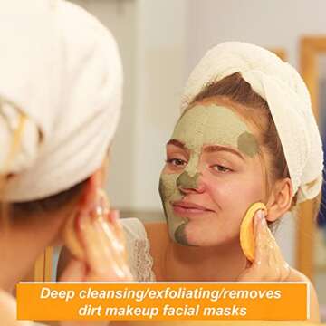 50 Pcs Natural Facial Sponges for Gentle Cleansing