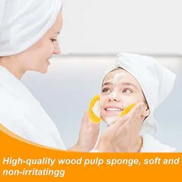 50 Pcs Natural Facial Sponges for Gentle Cleansing