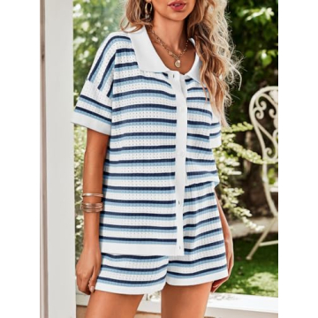 Chic Saodimallsu Striped Pajama Sets for Women