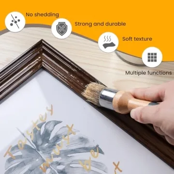 Mister Rui Chalk Wax Paint Brush Set - 3 Natural Bristle Brushes