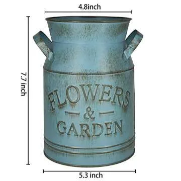 Farmhouse Style Galvanized Metal Planter for Home