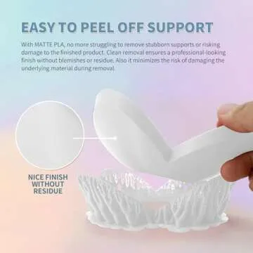 OVERTURE PLA Matte 3D Printer Filament 1.75mm, Matte PLA 1kg Cardboard Spool (2.2lbs), Dimensional Accuracy +/- 0.02 mm (Matte White)