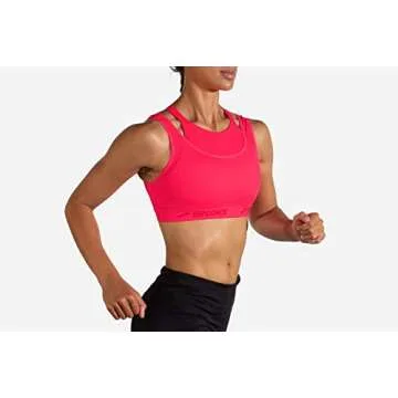 Brooks Drive Mesh Run Bra Fluoro Pink Small Fit