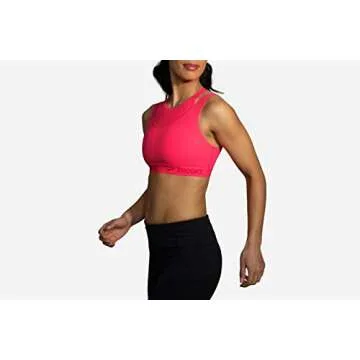 Brooks Drive Mesh Run Bra Fluoro Pink Small Fit
