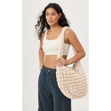 ODODOS Quilted Carryall Tote Bag - Lightweight, Versatile & Elegant