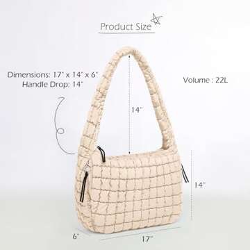 Stylish ODODOS Quilted Tote Bag for Women