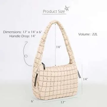 Stylish ODODOS Quilted Tote Bag for Women