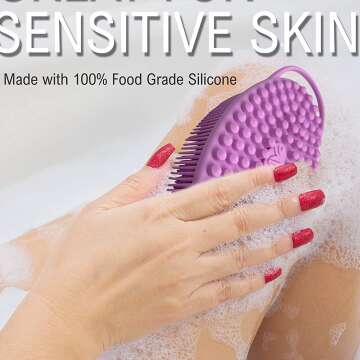 Avilana Silicone Body Scrubber - Long Lasting & Hygienic