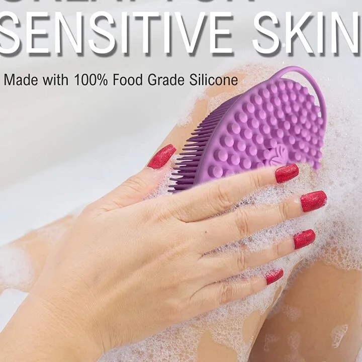 Avilana Silicone Body Scrubber - Long Lasting & Hygienic