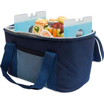 reusable Ice Pack for Lunch Box - cooler Freezer Packs | large Slim fit & Long-Lasting for your Lunch bag or Cooler-(Set of 4)