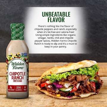 Walden Farms Chipotle Ranch Dressing 2 Pack - Zero Calories