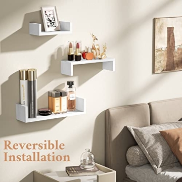 SRIWATANA Floating Shelves - Solid Wood & Easy Installation